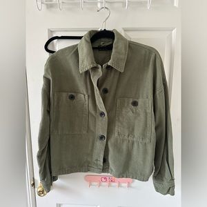 Zara Corduroy Jacket in Sage Green - Small NWT